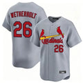 Kdoa St. Louis Cardinals #26 JJ Wetherholt Player Gray Home Limited Stitched Jerseys
