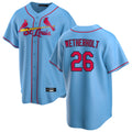 Kdoa St. Louis Cardinals #26 JJ Wetherholt Player Light Blue Home Game Stitched Jerseys