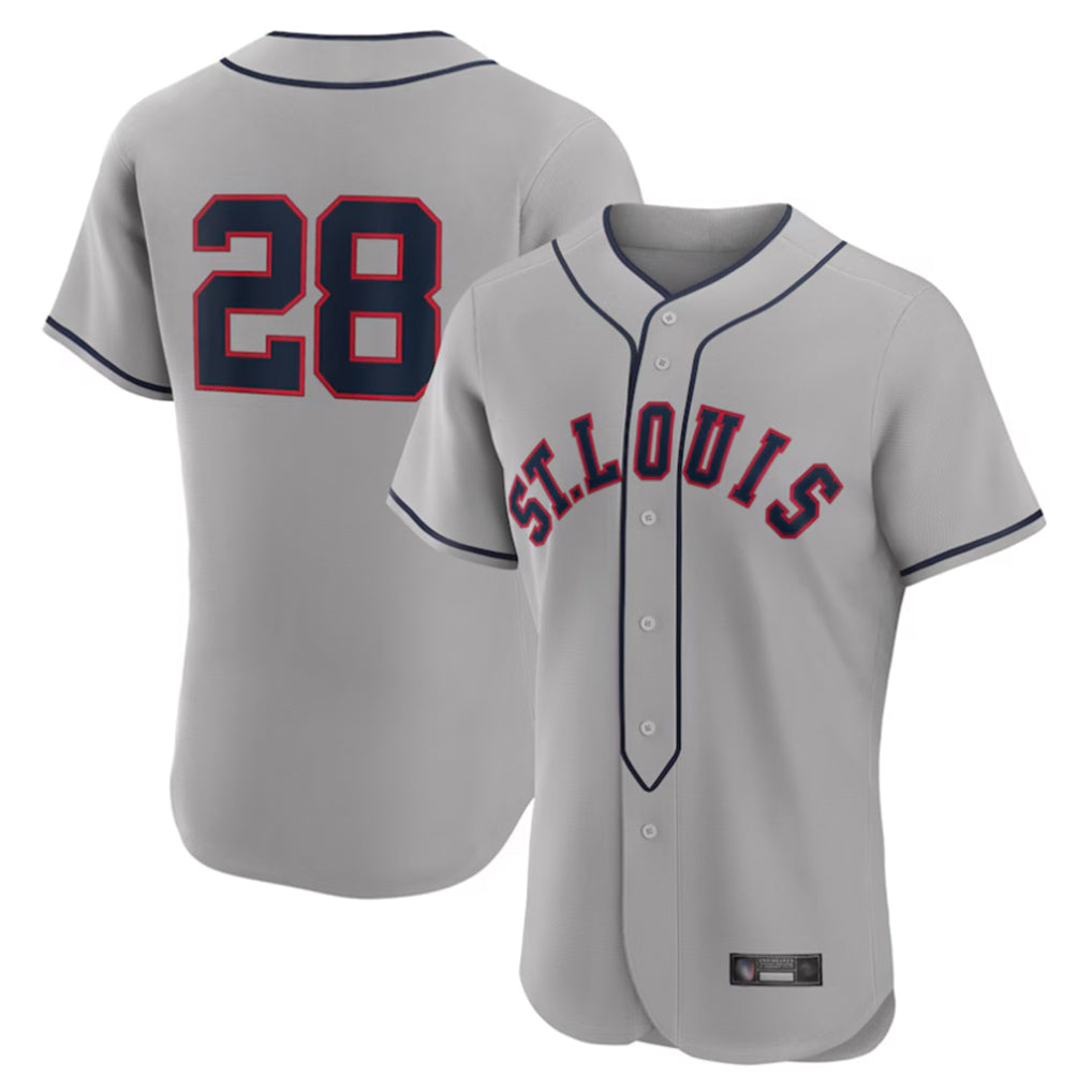 Kdoa St. Louis Cardinals #28 Nolan Arenado Player Gray Home Limited Elite Stitched Jerseys