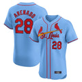 Kdoa St. Louis Cardinals #28 Nolan Arenado Player Light Blue Home Limited Elite Stitched Jerseys