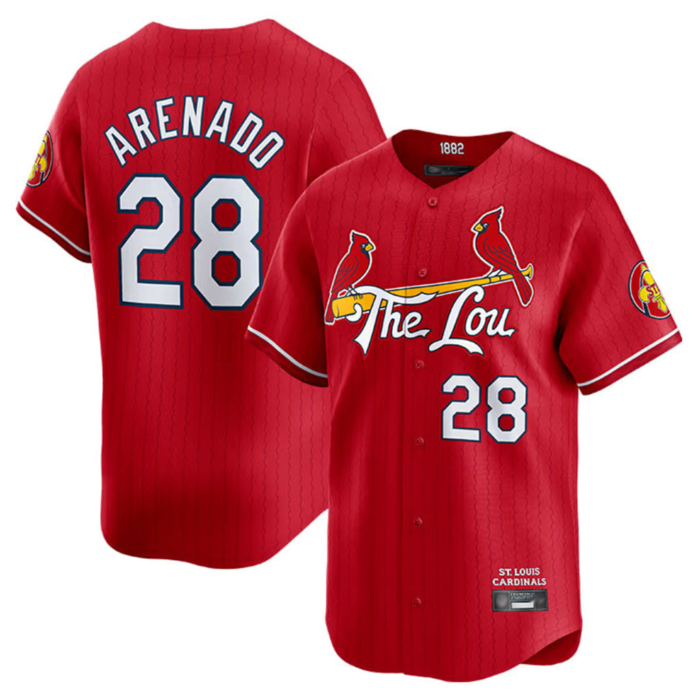 Kdoa St. Louis Cardinals #28 Nolan Arenado Player Red City Connect Limited Stitched Jerseys
