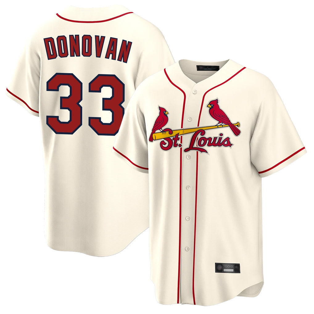 Kdoa St. Louis Cardinals #33 Brendan Donovan Player Cream Home Game Stitched Jerseys
