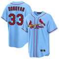 Kdoa St. Louis Cardinals #33 Brendan Donovan Player Light Blue Home Game Stitched Jerseys