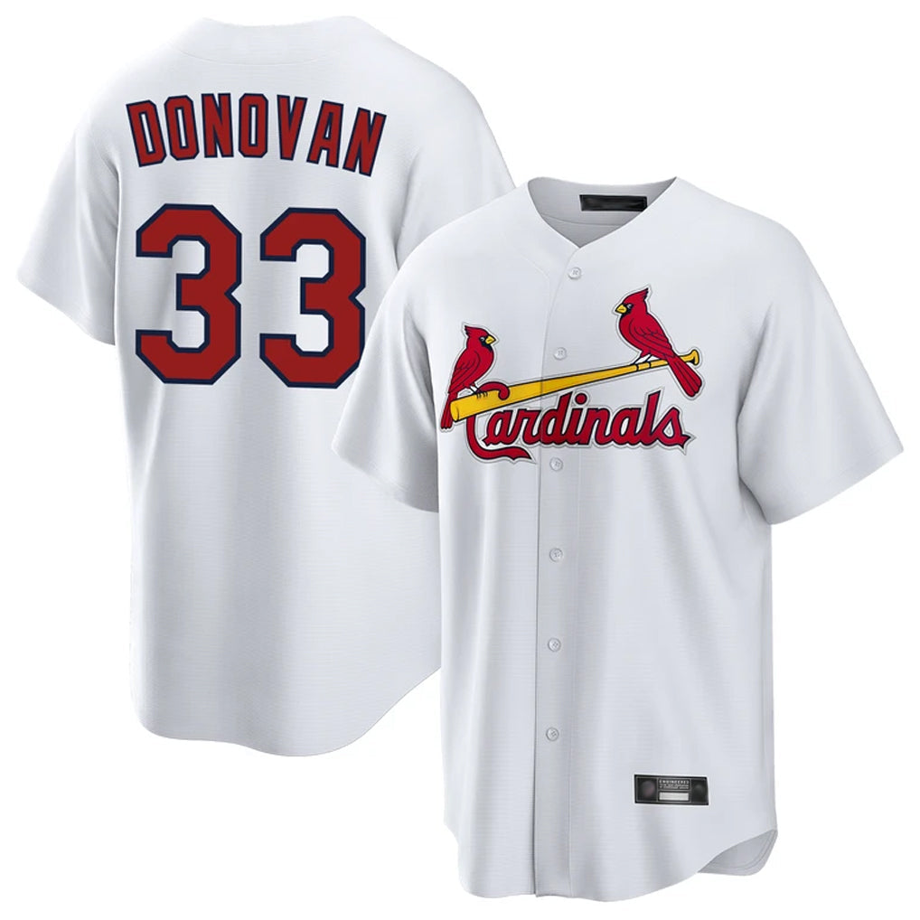 Kdoa St. Louis Cardinals #33 Brendan Donovan Player White Home Game Stitched Jerseys