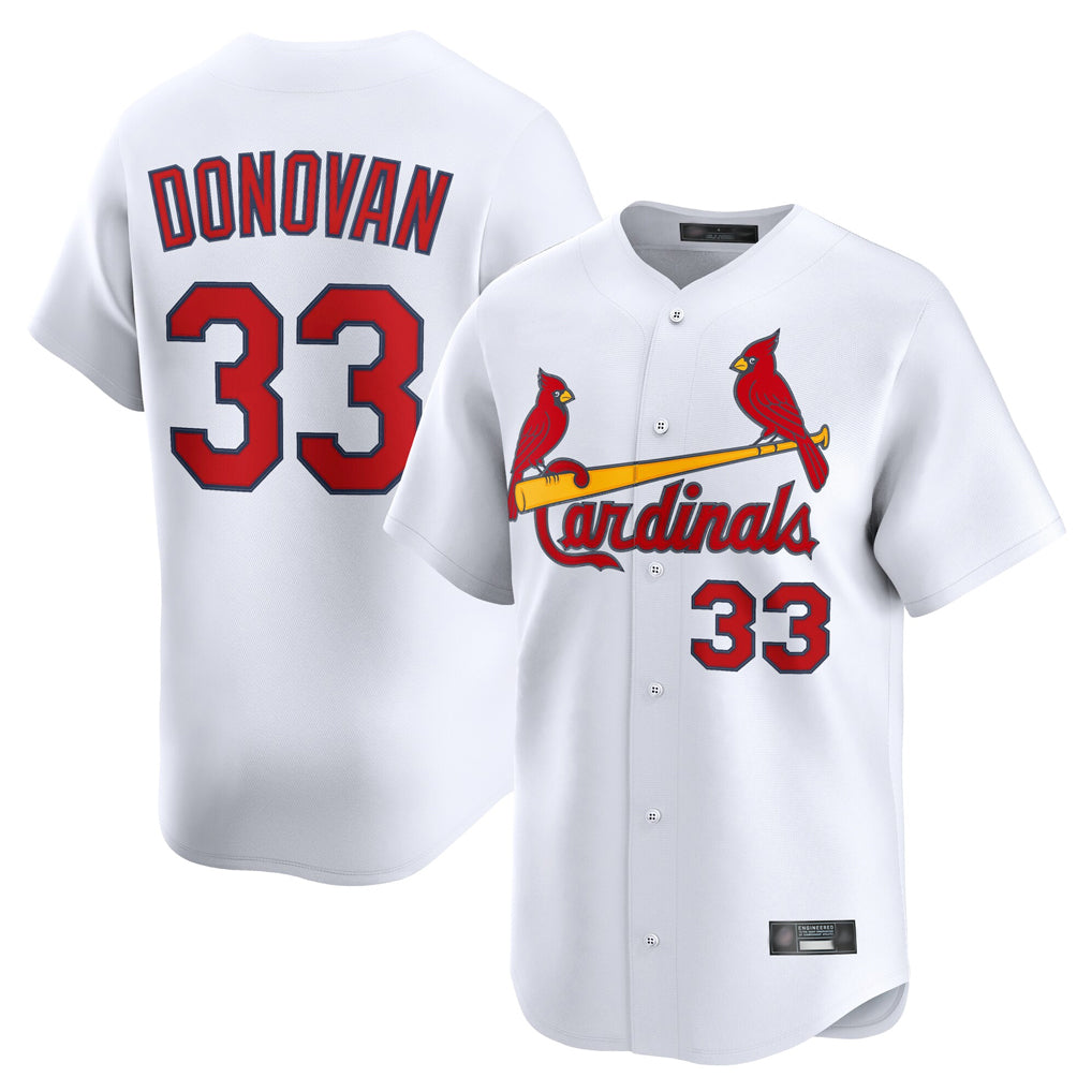 Kdoa St. Louis Cardinals #33 Brendan Donovan Player White Home Limited Stitched Jerseys