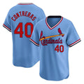 Kdoa St. Louis Cardinals #40 Willson Contreras Player Light Blue Throwback Cooperstown Collection Limited Stitched Jerseys