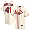 Kdoa St. Louis Cardinals #41 Alec Burlesona Player Cream Home Game Stitched Jerseys