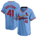 Kdoa St. Louis Cardinals #41 Alec Burlesona Player Light Blue City Connect Home T-shirt Stitched Jerseys