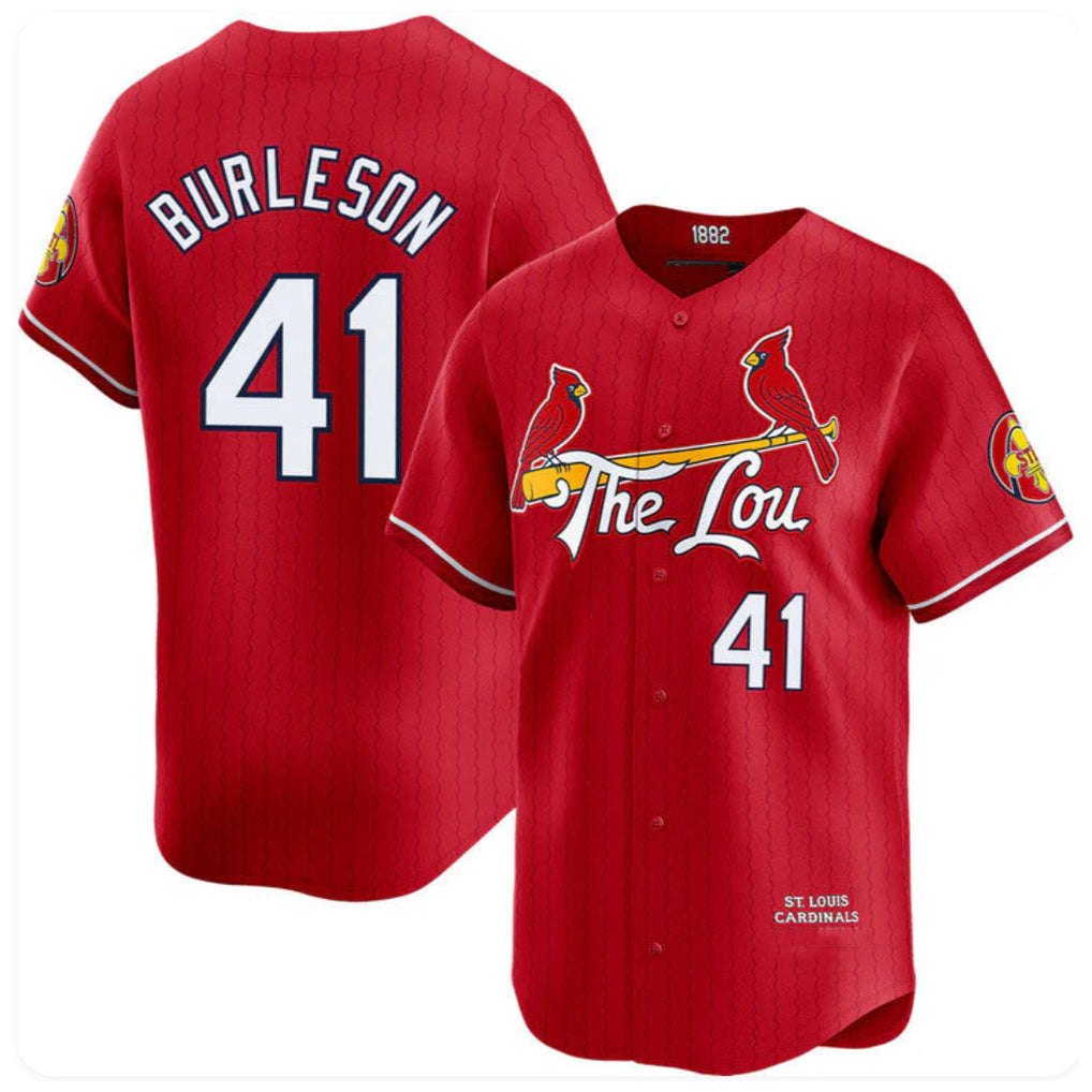 Kdoa St. Louis Cardinals #41 Alec Burlesona Player Red City Connect Limited Stitched Jerseys