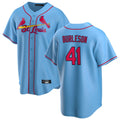 Kdoa St. Louis Cardinals #41 Alec Burlesona Player Light Blue Home Game Stitched Jerseys
