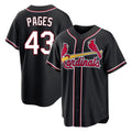 Kdoa St. Louis Cardinals #43 Pedro Pages Player Black Carbon Fashio Game Stitched Jerseys