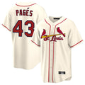 Kdoa St. Louis Cardinals #43 Pedro Pages Player Cream Home Game Stitched Jerseys