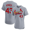 Kdoa St. Louis Cardinals #43 Pedro Pages Player Gray Home Limited Elite Stitched Jerseys