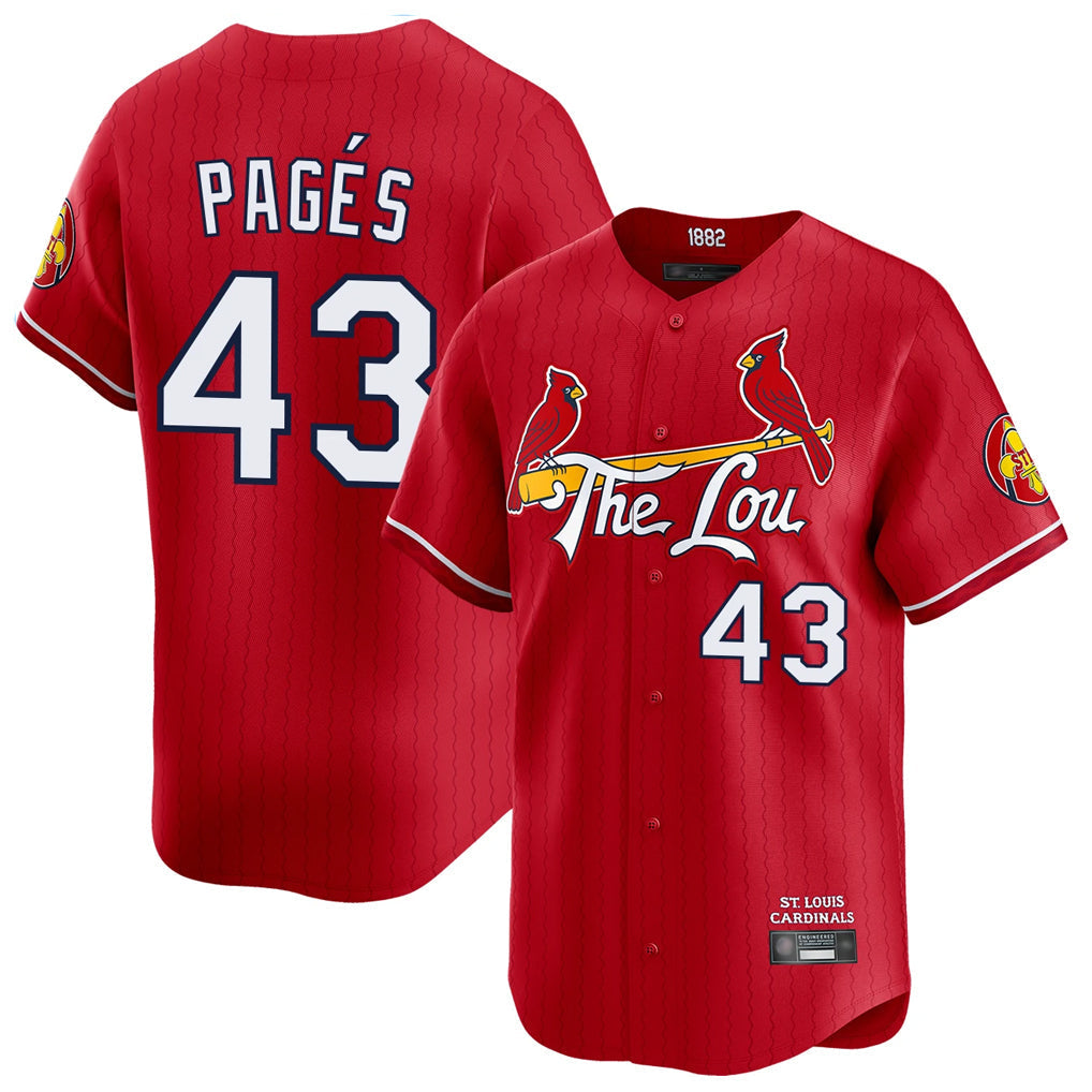 Kdoa St. Louis Cardinals #43 Pedro Pages Player Red City Connect Limited Stitched Jerseys