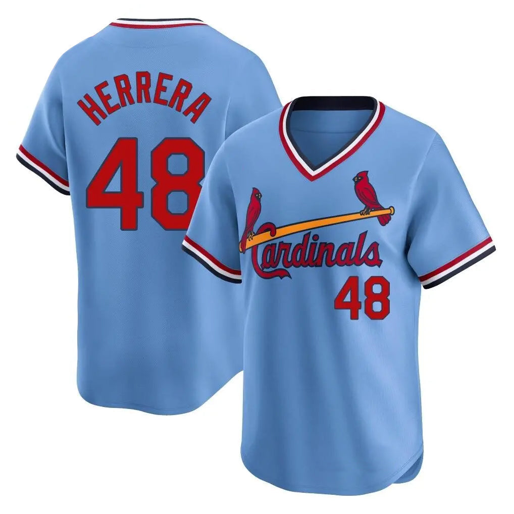 Kdoa St. Louis Cardinals #48 Ivan Herrera Player Light Blue City Connect Home T-shirt Stitched Jerseys