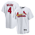 Kdoa St. Louis Cardinals #4 Yadier Molina Player White Home Game Stitched Jerseys