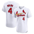 Kdoa St. Louis Cardinals #4 Yadier Molina Player White Home Limited Elite Stitched Jerseys