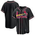 Kdoa St. Louis Cardinals Blank Player Black Replica Carbon Fashion Stitched Jerseys