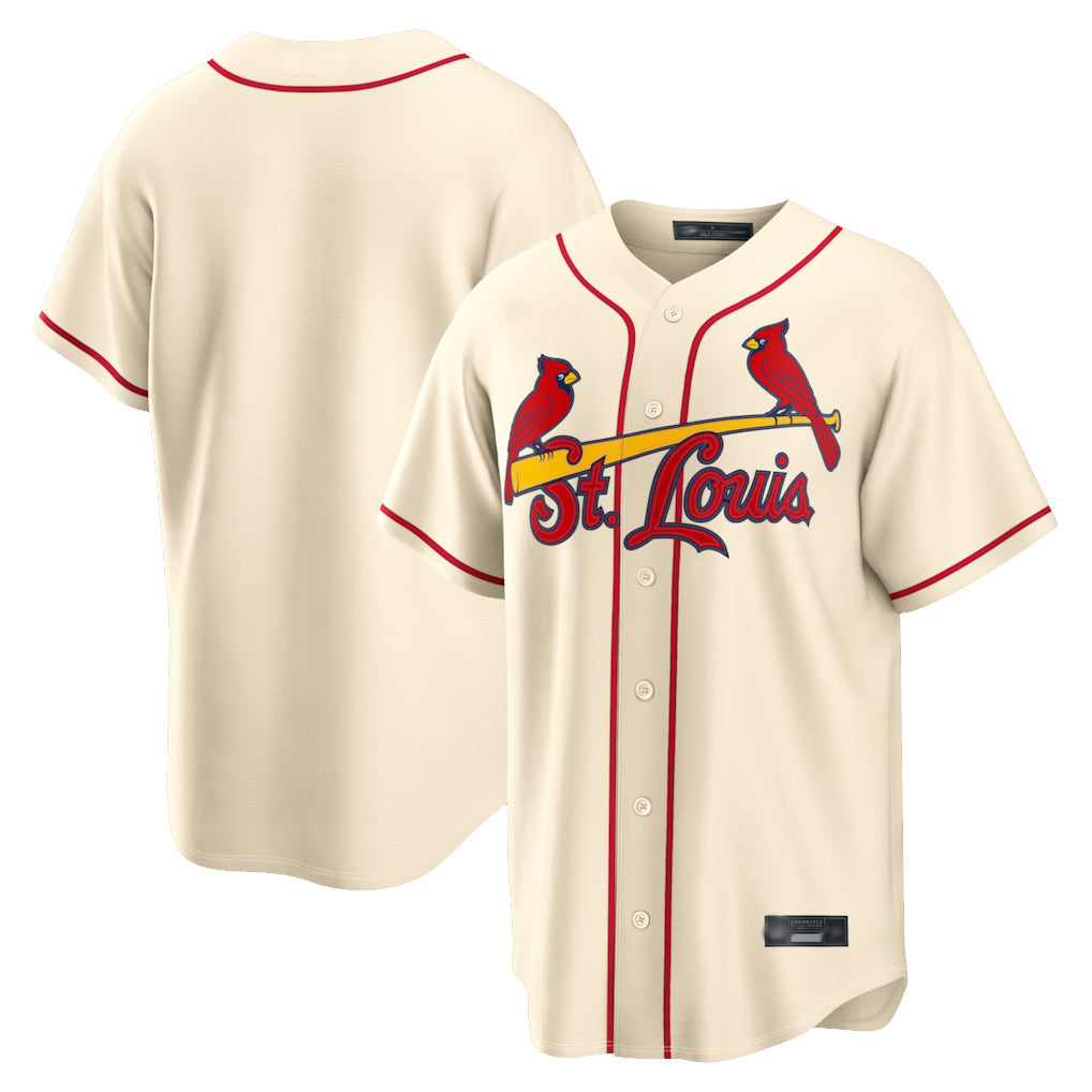 Kdoa St. Louis Cardinals Blank Player Cream Home Game Stitched Jerseys