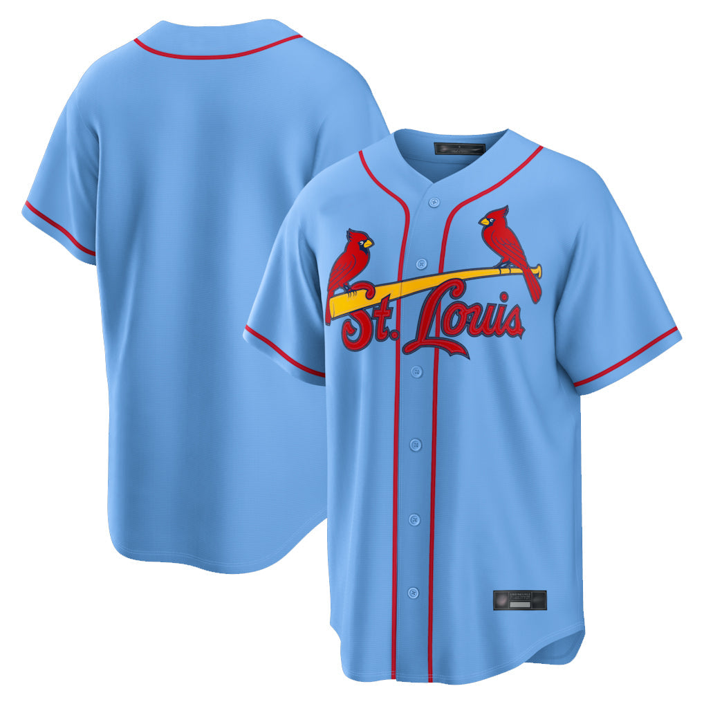 Kdoa St. Louis Cardinals Blank Player Light Blue Home Limited Game Stitched Jerseys