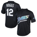 Kdoa TB.Rays #12 Wade Boggs Player Black Mitchell & Ness Cooperstown Collection Mesh Batting Practice Stitched Jerseys