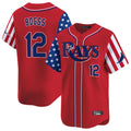 Kdoa TB.Rays #12 Wade Boggs Player Red 2025 Independence Day Vapor Premier Limited Stitched Jerseys
