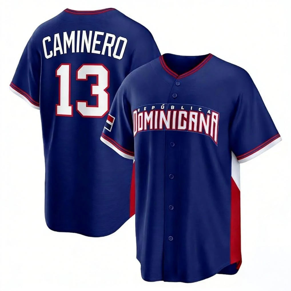 Kdoa TB.Rays #13 Junior Caminero Player Royal 2026 World Classic Limited Stitched Jerseys