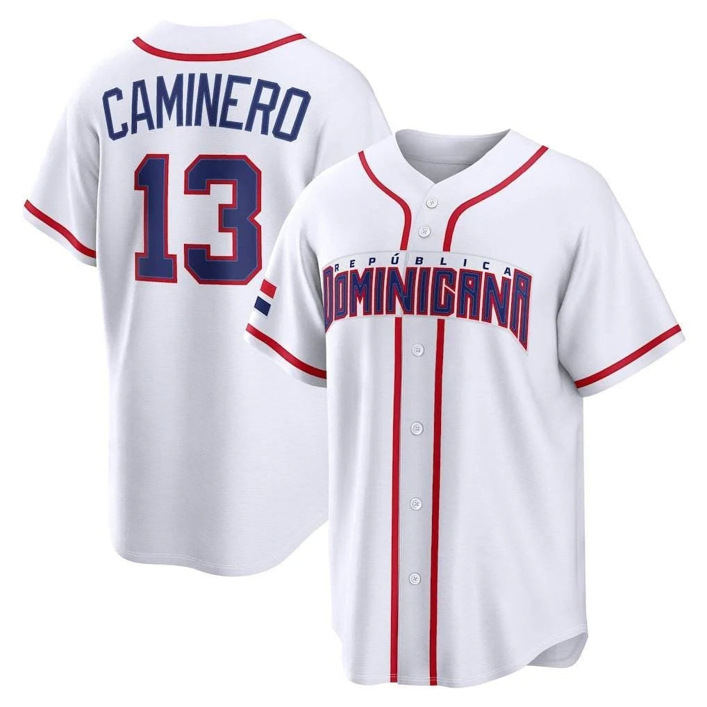 Kdoa TB.Rays #13 Junior Caminero Player White 2026 World Classic Limited Stitched Jerseys