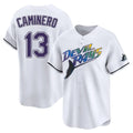 Kdoa TB.Rays #13 Junior Caminero Player White City Connect Home Stitched Jerseys