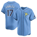Kdoa TB.Rays #17 Jake Fraley Player Light Blue Home Limited Stitched Jerseys