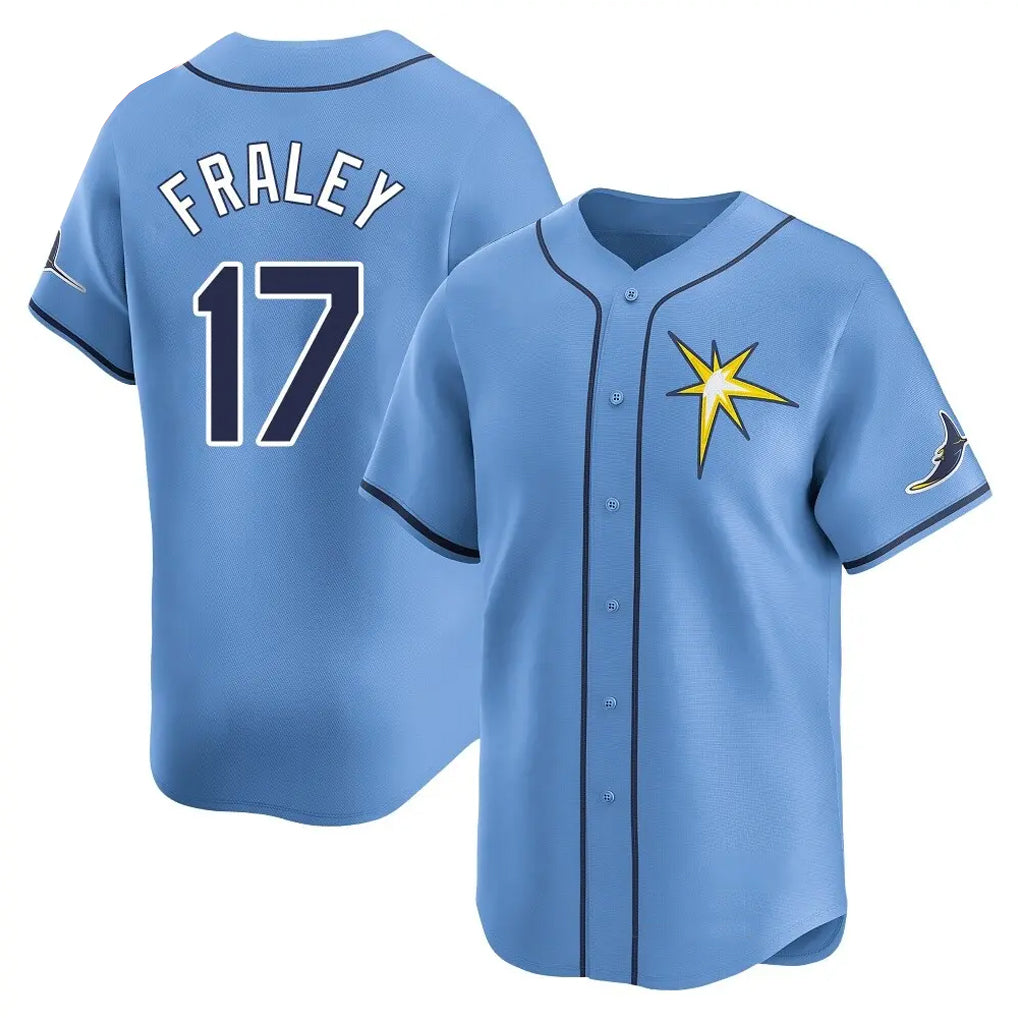 Kdoa TB.Rays #17 Jake Fraley Player Light Blue Home Limited Stitched Jerseys