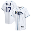 Kdoa TB.Rays #17 Jake Fraley Player White Home Game Stitched Jerseys