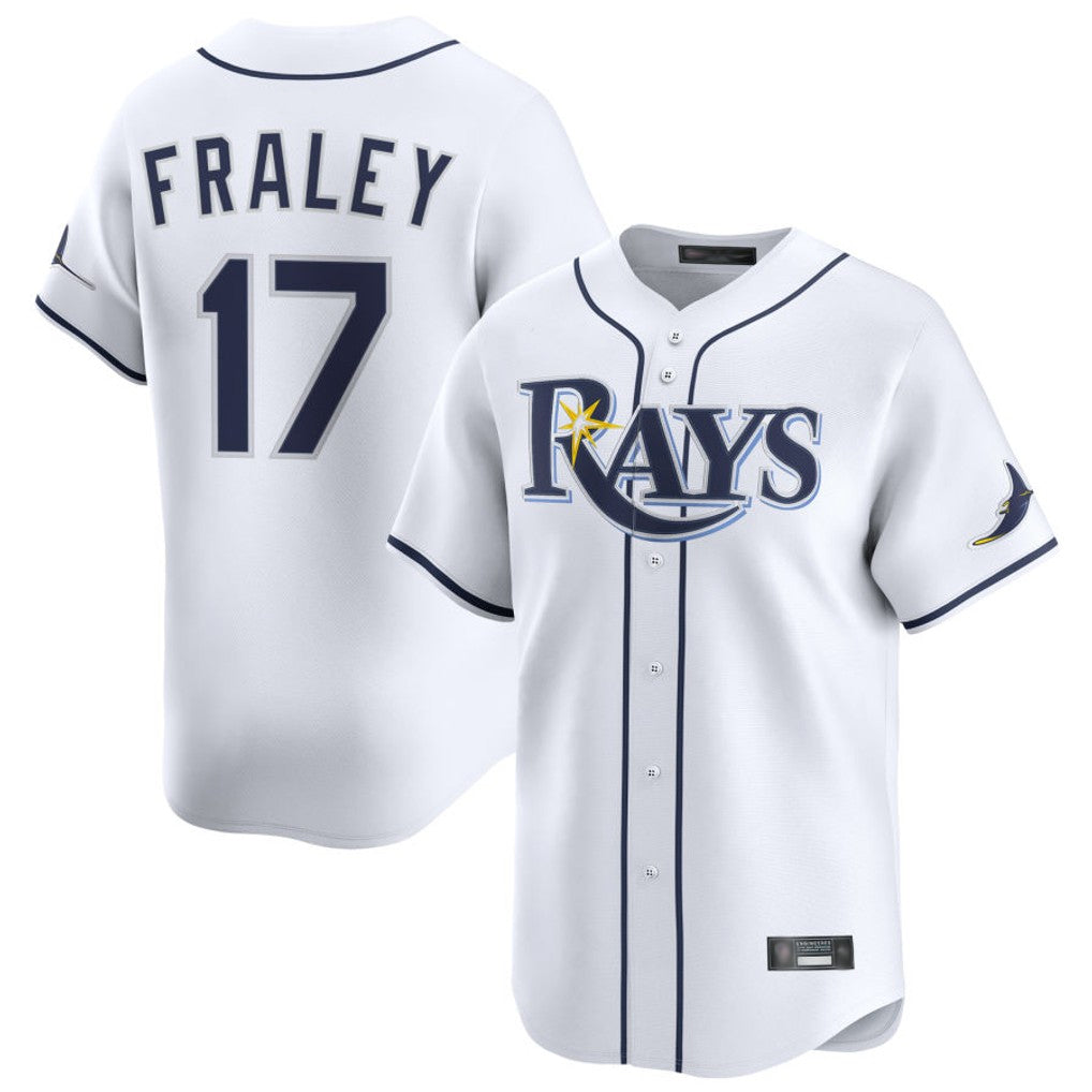 Kdoa TB.Rays #17 Jake Fraley Player White Home Limited Stitched Jerseys