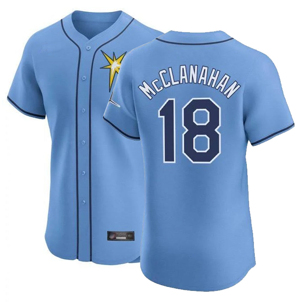 Kdoa TB.Rays #18 Shane McClanahan Player Light Blue Home Limited Stitched Jerseys