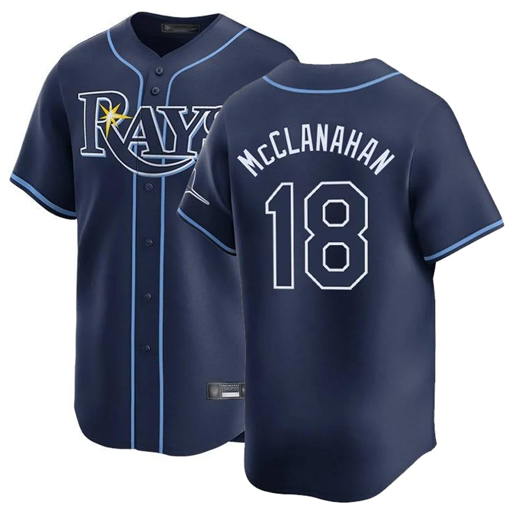 Kdoa TB.Rays #18 Shane McClanahan Player Navy Home Limited Stitched Jerseys