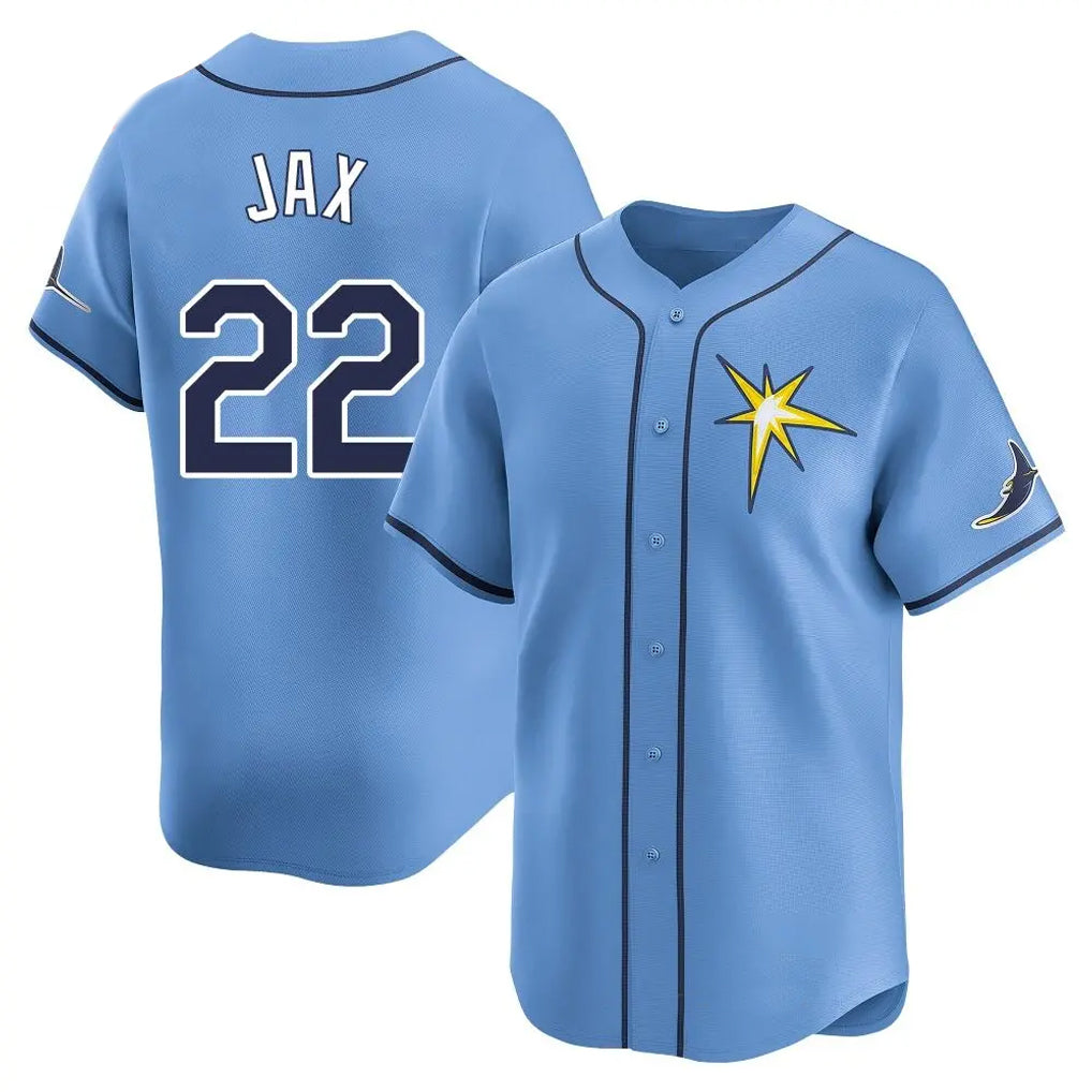 Kdoa TB.Rays #22 Griffin Jax Player Light Blue Home Limited Stitched Jerseys
