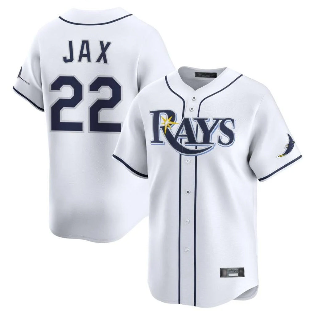 Kdoa TB.Rays #22 Griffin Jax Player White Home Limited Stitched Jerseys
