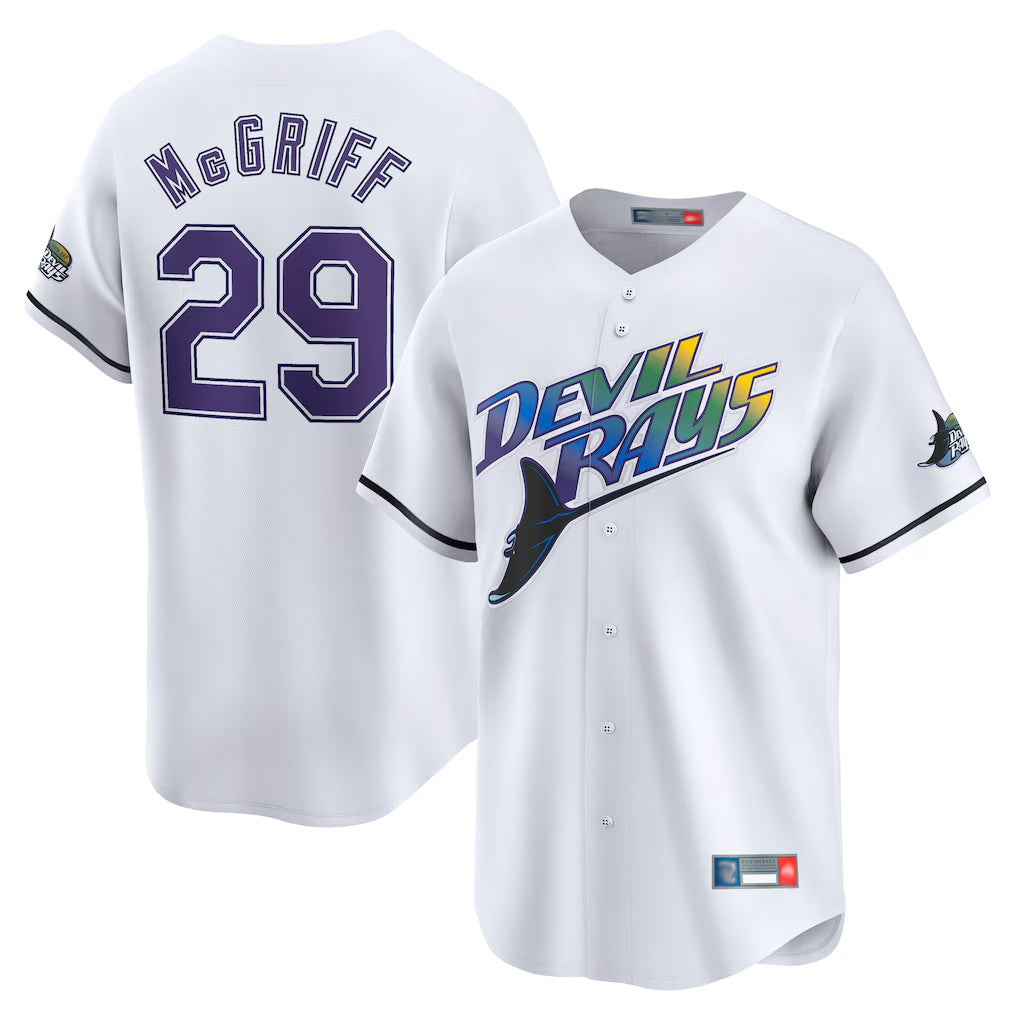 Kdoa TB.Rays #29 Fred McGriff Player White City Connect Home Stitched Jerseys