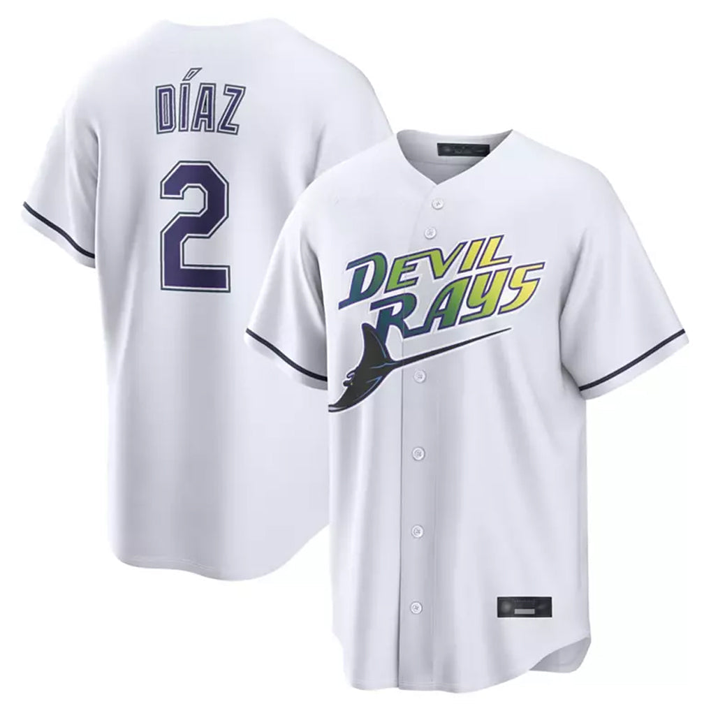Kdoa TB.Rays #2 Yandy Diaz Player White City Connect Home Stitched Jerseys