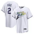 Kdoa TB.Rays #2 Yandy Diaz Player White City Connect Home Stitched Jerseys
