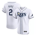 Kdoa TB.Rays #2 Yandy Diaz Player White Home Limited Elite Stitched Jerseys