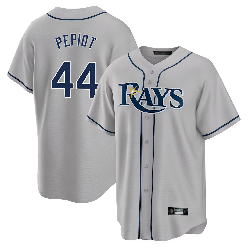 Kdoa TB.Rays #44 Ryan Pepiot Player Gray Home Limited Stitched Jerseys