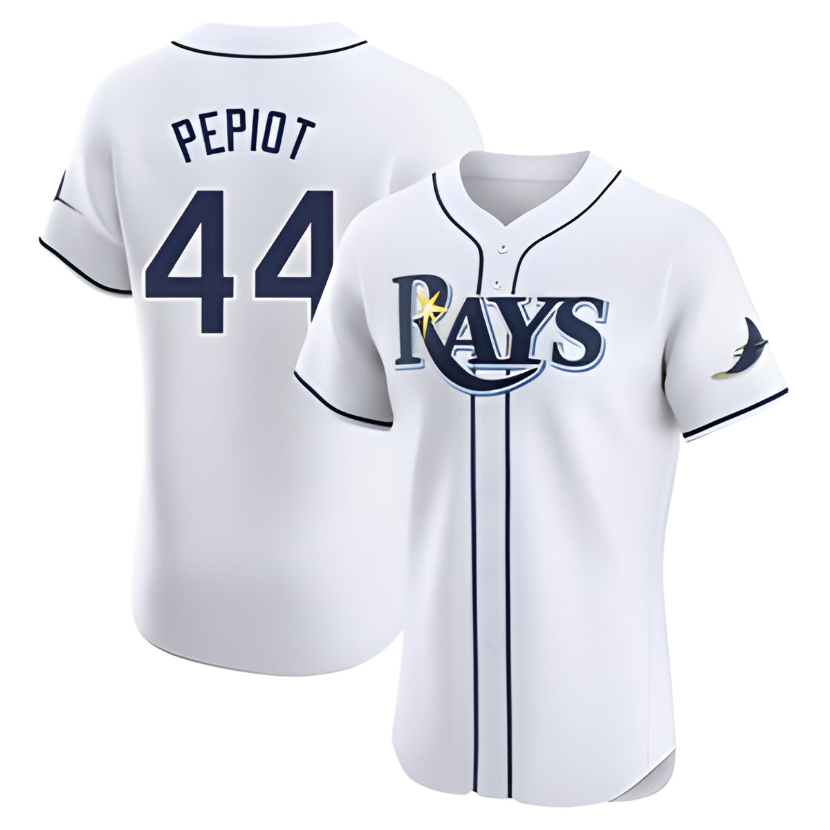 Kdoa TB.Rays #44 Ryan Pepiot Player White Home Limited Elite Stitched Jerseys