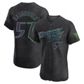 Kdoa TB.Rays #57 Drew Rasmussen Player Black City Connect Home Limited Elite Stitched Jerseys