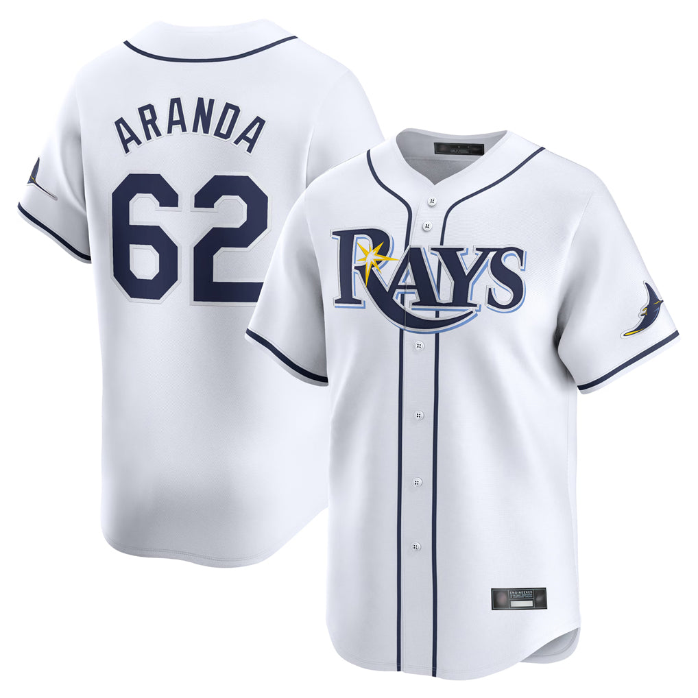 Kdoa TB.Rays #62 Jonathan Aranda Player White Home Limited Stitched Jerseys