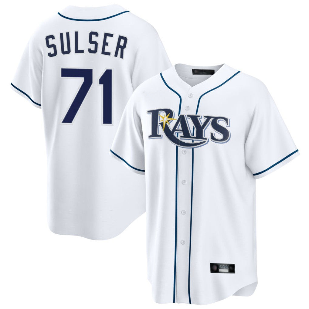 Kdoa TB.Rays #71 Cole Sulser Player White Home Game Stitched Jerseys