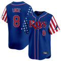 Kdoa TB.Rays #8 Brandon Lowe Player Royal 2025 Independence Day Vapor Premier Limited Stitched Jerseys