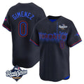 Kdoa T.Blue Jays #0 Andres Gimenez Player Black 2025 World Series City Connect Stitched Jerseys