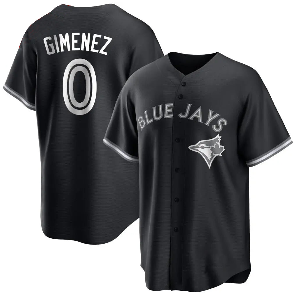 Kdoa T.Blue Jays #0 Andres Gimenez Player Black Home Game Stitched Jerseys