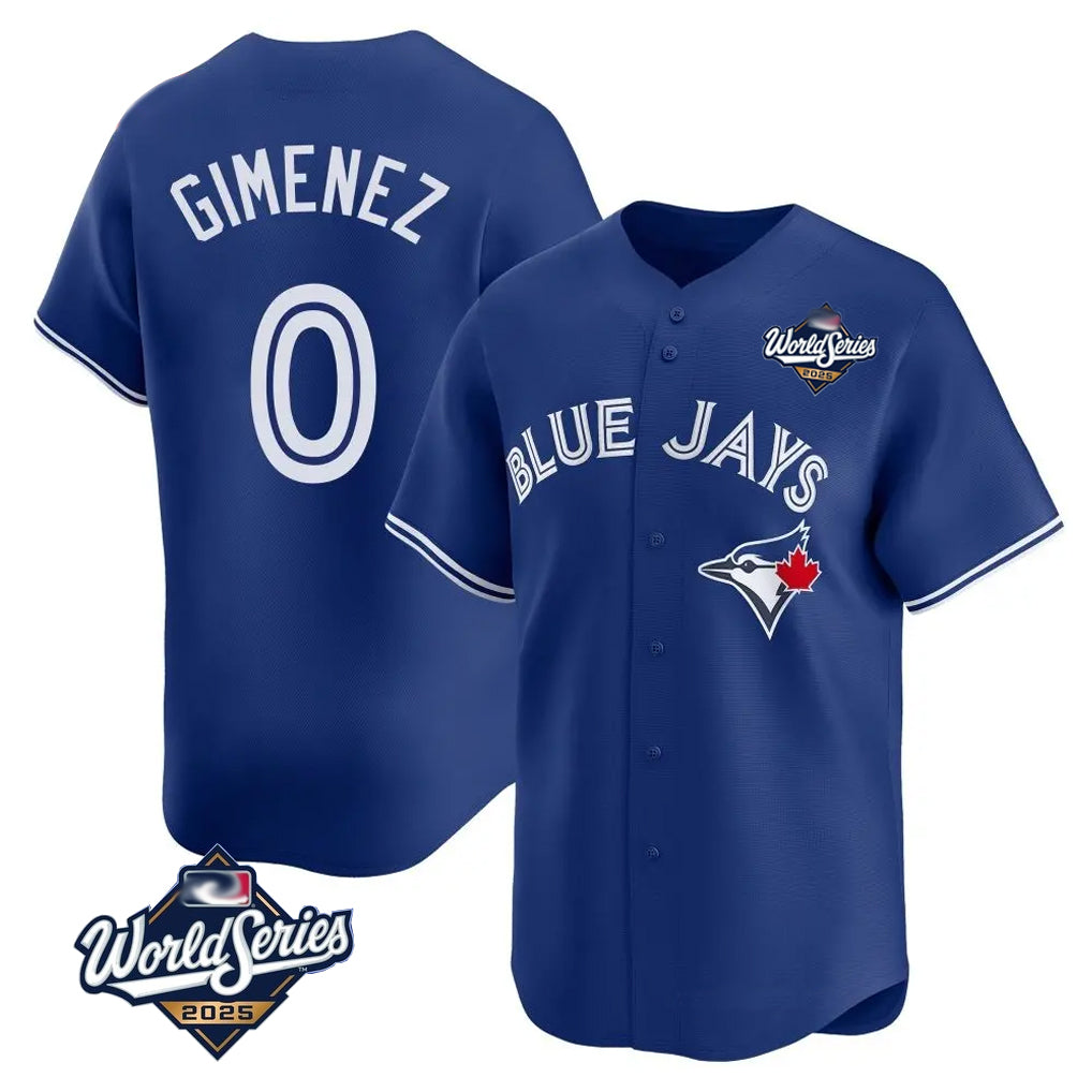 Kdoa T.Blue Jays #0 Andres Gimenez Player Royal 2025 World Series Limited Stitched Jerseys